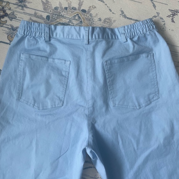 Women’s Hearts of Palm Petite Capris-12P-Light Blue - Picture 4 of 5